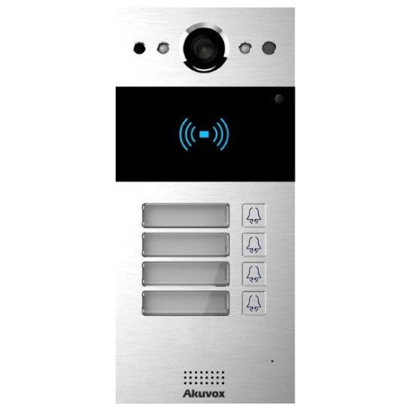 SIP INTERCOM WITH FOUR (4) BUTTONS (VIDEO & CARD READER)