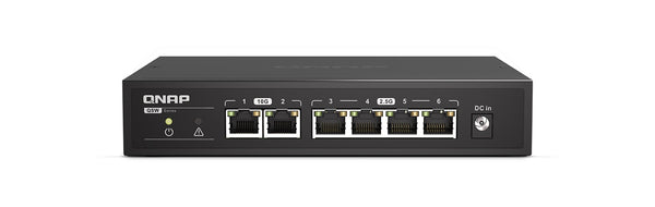 Qnap QSW-2104-2T A plug & play switch featuring 10GbE and 2.5GbE connectivity, suited for SOHO and professionals -Warranty 2 Years