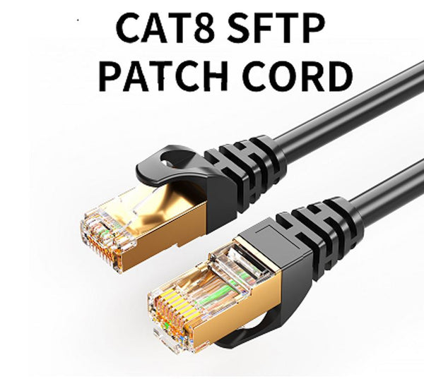 8Ware CAT8 Cable 0.5m (50cm) - Grey Color RJ45 Ethernet Network LAN UTP Patch Cord Snagless