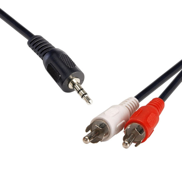 8Ware 3.5 Streo Plug to 2 x RCA Plug 1.5m