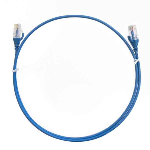 8ware CAT6 Ultra Thin Slim Cable 3m / 300cm - Blue Color Premium RJ45 Ethernet Network LAN UTP Patch Cord 26AWG for Data