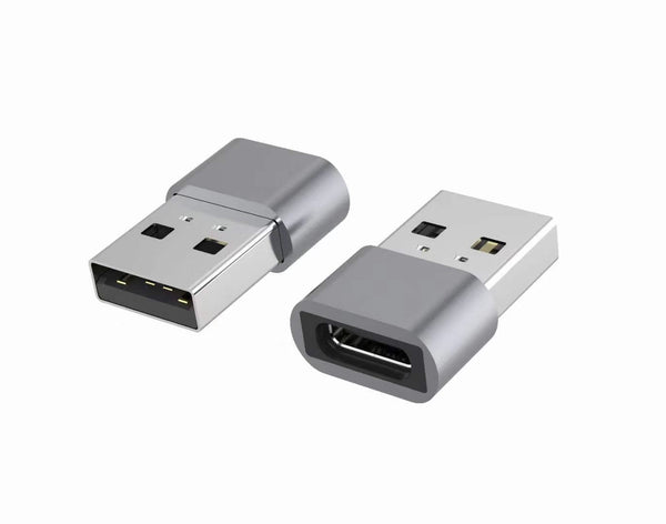 AstrotekUSB Type C Female to USB 2.0 Male OTG Adapter 480Mhz For Laptop, Wall Chargers,Phone Sliver