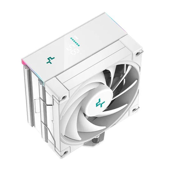 DeepCool AK400 Digital White Performance CPU Cooler, 4 Heat Pipe Tower, High-Performance FDB Fan, Real-Time Status Screen Intel LGA1700/1200/1151/115