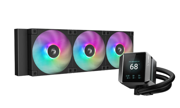 DeepCool  MYSTIQUE 360 A-RGB High-Performance Liquid Coolers, 5th Gen Pump 360mm Radiator ,  2.8' 640x480 TFT Screen