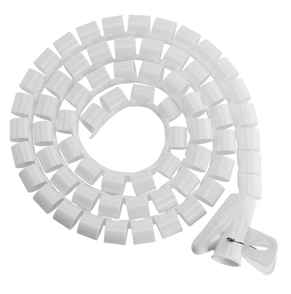 Brateck 20mm/0.79' Diameter Coiled Tube Cable Sleeve  Material Polyethylene(PE) Dimensions 1000x20mm - White (LS)