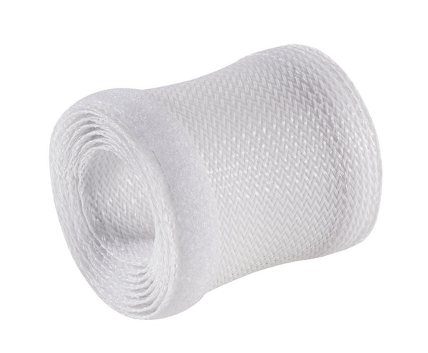 Brateck Flexible Cable Wrap Sleeve with Hook and Loop Fastener (85mm/3.3' Width ) Material Polyester Dimensions 1000x85mm - White (LS)