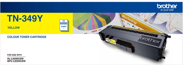 Brother TN-349Y AYS *EXCLUSIVE TO B2B* Colour Laser Toner-Super High Yield Yellow- HL-L9200CDW MFC-L9550CDW - 6000Pages