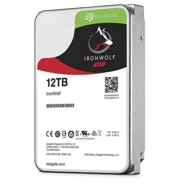 Seagate 12TB 3.5' IronWolf SATA3 NAS 24x7 7200RPM Performance HDD (ST12000VN0008) 3 Years Warranty