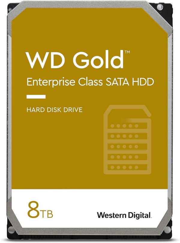 Western Digital Gold 8TB 3.5' Enterprise Class SATA 6 Gb/s HDD 7200 RPM Cache Size  256MB 5-Year Limited Warranty