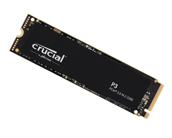 Crucial P3 4TB Gen3 NVMe SSD 3500/3000 MB/s R/W 800TBW 650K/700K IOPS 1.5M hrs MTTF Full-Drive Encryption M.2 PCIe3 5yrs