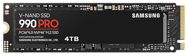 Samsung 990 Pro 4TB Gen4 NVMe SSD 7450MB/s 6900MB/s R/W 1600K/1550K IOPS 2400TBW 1.5M Hrs MTBF for PS5 5yrs Wty