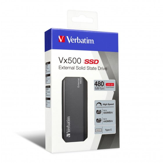 Verbatim Vx500 EXTERNAL SSD Drive 480GB USB3.1(LS)