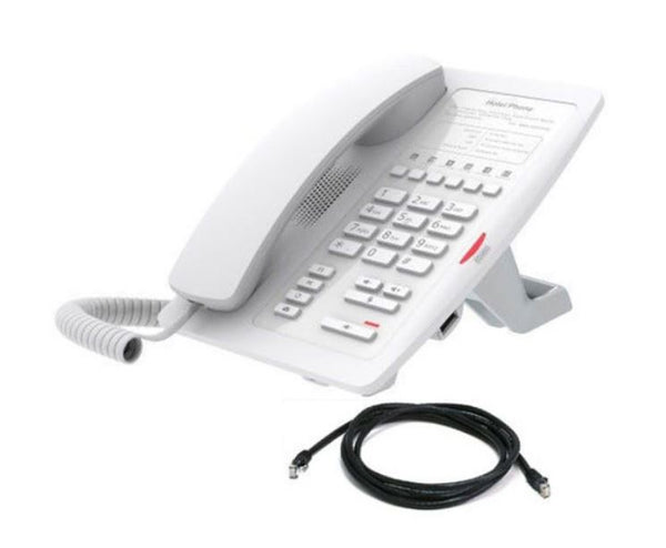 Fanvil H3 WiFi Hotel White IP Phone - No Display, 1 Line, 6 x Programmable Buttons, Dual 10/100 NIC - No Screen, Non Wall Mountable, 2 Year Warranty