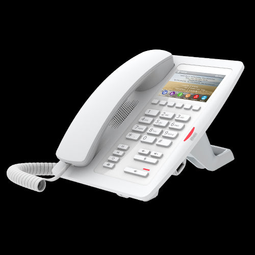 Fanvil H5 Hotel / Office Enterprise IP Phone - 3.5' Colour Screen, 1 Line, 6 x Programmable Buttons, Dual 10/100 NIC, POE, 2 Years Warranty- White