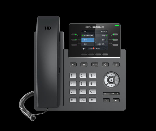 Grandstream GRP2613 6 Line IP Phone, 3 SIP Accounts, 320x240 Colour Screen, HD Audio, Powerable Via POE