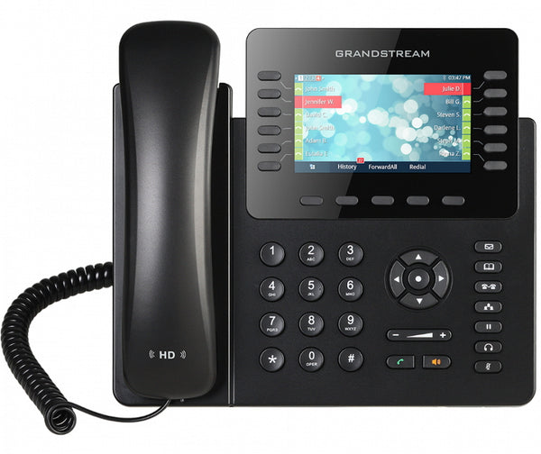 Grandstream GXP2170 12 Line IP Phone, 6 SIP Accounts, 480x272 Colour Screen, HD Audio, Build In Bluetooth, Powerable Via POE