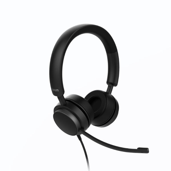 SNOM A310D Corded Headset Duo, Full band audio, High wearing comfort, Lightweight construction, Perfect noise shielding from the surroundings