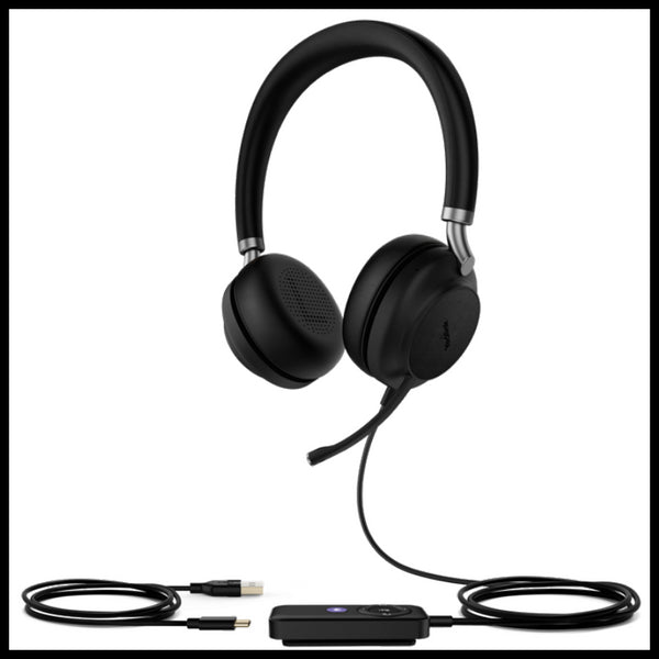 Yealink UH38 Dual Mode USB and Bluetooth Headset, USB-A,Teams Call Controller with Built-In Battery Dual Noise-Canceling Mics, Busy Light, Teams