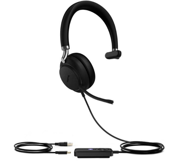 Yealink UH38 Mono Mode USB and Bluetooth Headset, USB-A,Teams Call Controller with Built-In Battery Dual Noise-Canceling Mics, Busy Light, Teams