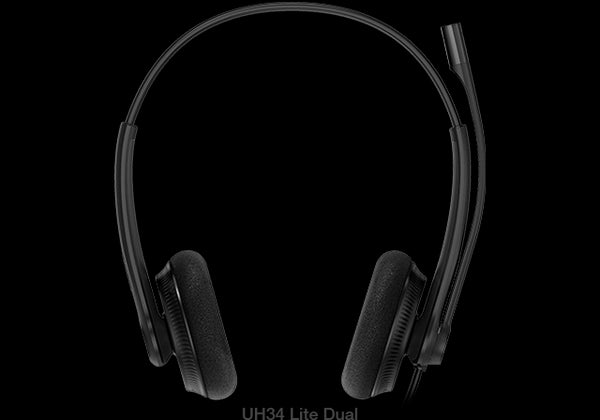 Yealink UH34 Lite Dual Teams USB Headset, Lightweight, All Day Wearing Comfort, Ear Wideband Noise Cancelling Microphone, Foamy Ear Cushions, USB-A