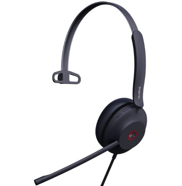 Yealink UH35 Mono Teams USB-C/A Wired Headset, Microsoft Teams & UC Certified, Dual Noise-Canceling Microphones USB-A / 35mm Speaker, Lightweight