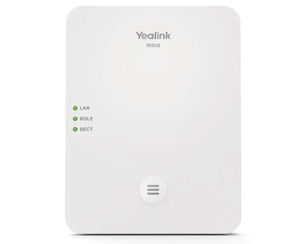 Yealink W80B Wireless DECT IP Multi-Cell System Solution, Up to 100 parallel calls, Up to 100 handsets, Up to 100 SIP accounts, Support PoE & IPv6I