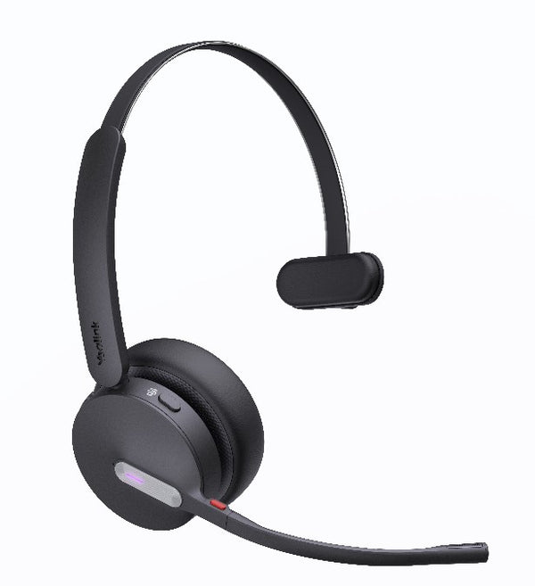 Yealink WH64 Hybrid MonoTeams DECT Wireless Headset, DECT & Bluetooth Hybrid Wireless Technology, 3-Mic Noise Cancellation, Teams, Dongle WDD60