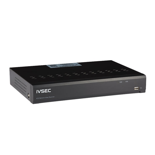 IVSEC NR3082X NVR 8 CHANNELS 12MP 8 x PoE PORTS 2 BAYS H265 4K HDMI IVS