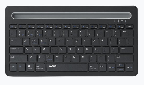 RAPOO XK100 Bluetooth Wireless Keyboard - Switch Between Multiple Devices, Computer, Compact and Stylish. Tablet and Smart Phone Mount Slot(LS)