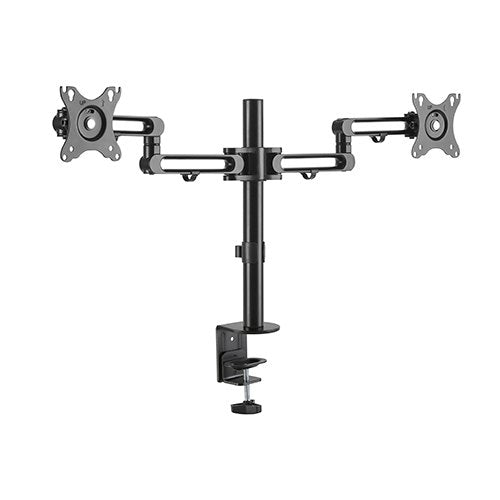 Brateck Dual Monitor Premium Aluminum Articulating Monitor Arm Fit Most 17'-32' Monitors Up to 8kg per screen VESA 75x75/100x100