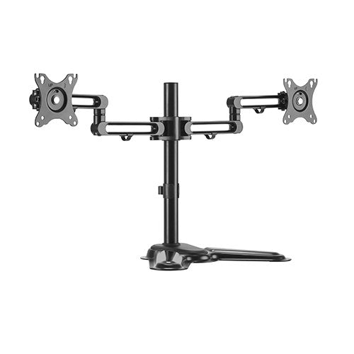 Brateck Dual Free Standing Monitor Premium Articulating Aluminum Monitor Stand Fit Most 17'-32' Monitors Up to 8kg per screen VESA 75x75/100x100