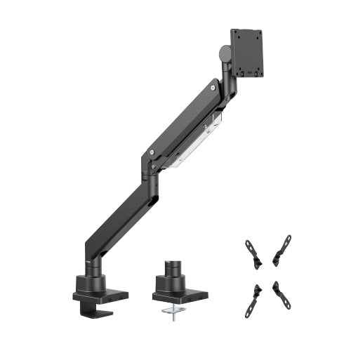 Brateck LDT80-C012 SUPER HEAVY-DUTY GAS SPRING MONITOR ARM For most 17'~57' Monitors, Matte Black(new)