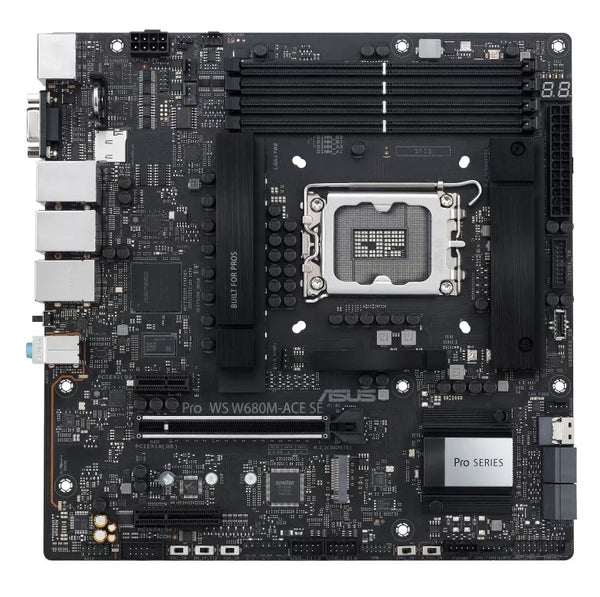 ASUS PRO WS W680M-ACE SE Intel LGA1700 Micro-ATX WorkstationMotherboard, PCIe 5.0 x16, DDR5, Dual Intel® 2.5 Gb Ethernet