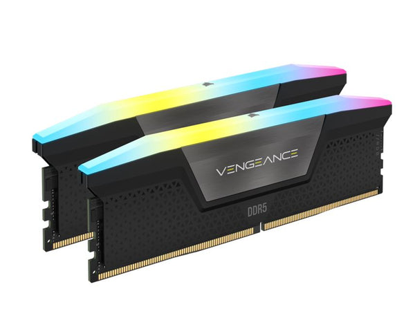 Corsair Vengeance RGB 32GB (2x16GB) DDR5 UDIMM 6000MHz C40 1.35V Desktop Gaming Memory Black