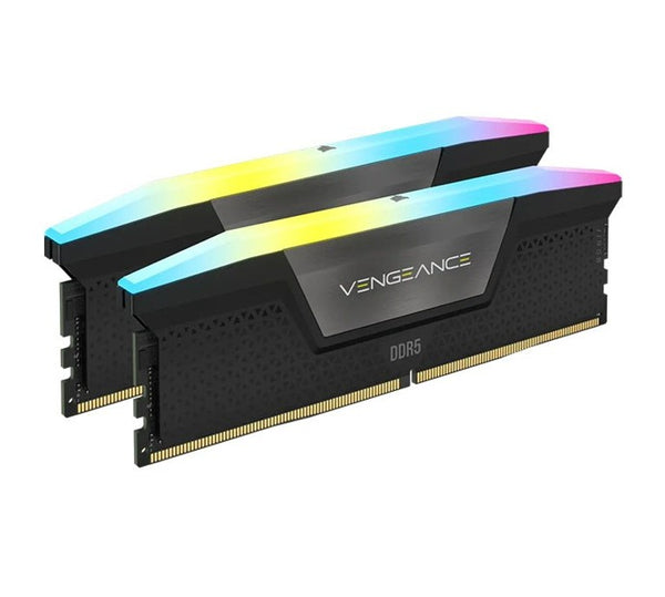 Corsair Vengeance RGB 32GB (2x16GB) DDR5 UDIMM 6400MHz C36 1.35V Desktop Gaming Memory Black