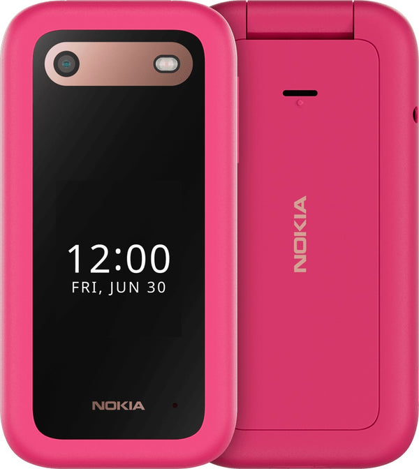 Nokia 2660 Flip 4G 128MB - Pink (1GF012HPC1A04)*AU STOCK*, 2.8', 48MB/128MB, 0.3MP, Dual SIM, 1450mAh Removable, 2YR