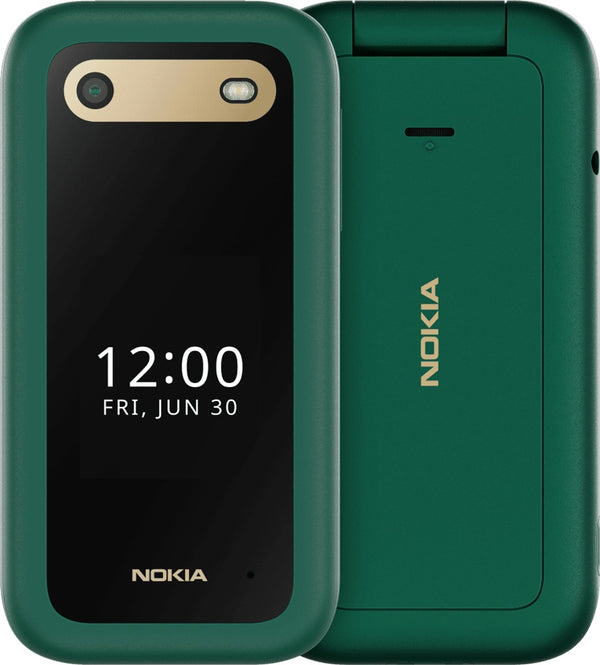 Nokia 2660 Flip 4G 128MB - Green (1GF012HPJ1A05)*AU STOCK*, 2.8', 48MB/128MB, 0.3MP, Dual SIM, 1450mAh Removable, 2YR