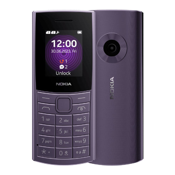 Nokia 110 4G 128MB - Purple (1GF018NPF1L01)*AU STOCK*, 1.8', 48MB/128MB, Dual SIM, 1450mAh, 2YR