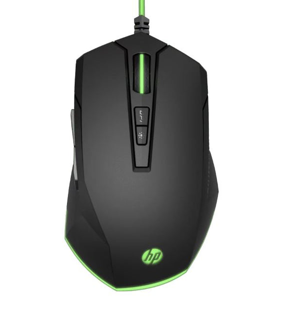 HP Pavilion 200 Gaming Mouse - USB Optical Sensor 3,200 DPI 12 RGB Modes 5 Customizable Buttons Ergonomic Comfort Light Weight 120g for Laptop PC Mac