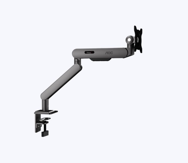 AOC AM402G Gray Desk-mount  aluminum Alloy Structure. Mechanical Spring. Full Range Motion 17-34' up to 9KG VESA 100 and 75mm