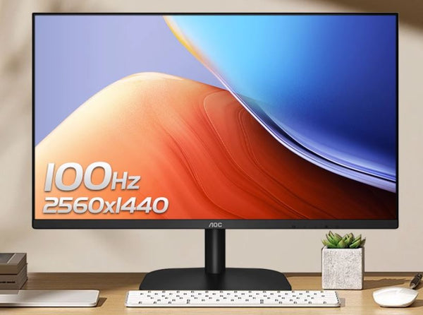 AOC 27' Q27B2S2 27' IPS 2K QHD 2560x1440, 4ms, 100Hz , IPS, ,Adaptive Sync, DP, HDMI,VESA 100x100mm (LS)