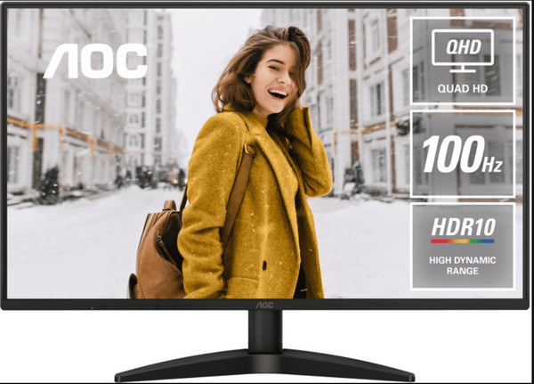 AOC 27' Q27B36  27' IPS QHD 2560x1440, 4ms, 350cd/m2, 100Hz, HDR10, IPS, Adaptive Sync, DP, HDMI, VESA 100x100mm