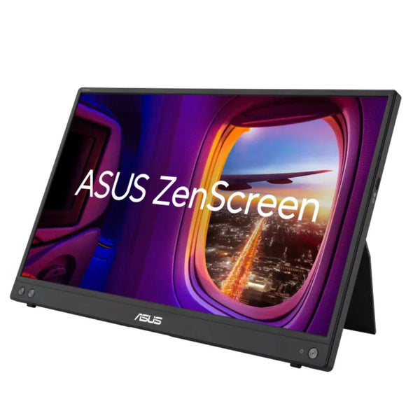 ASUS MB16AHV 15.6' ZenScreen, FHD, IPS, USB-C x 2, Mini HDMI, 15W power delivery, Kickstand, Tripod Hole, ASUS Antibacterial Tech., Protective Case