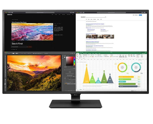 LG 43' IPS 4K 3840 x 2160,  5ms 60Hz UHD IPS USB-C HDR 10, VESA 100x100  HDMI,DP, 60w Charger. Professional Multimedia Monitor (LS)