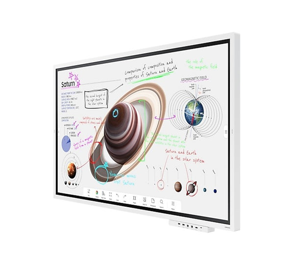 Samsung 65' Flip Pro WMB 4K UHD Interactive E-Board Smart Digital FlipChart Display InGlass Multi-Touch Writing Drawing Video Call App HDMI USB-C LAN