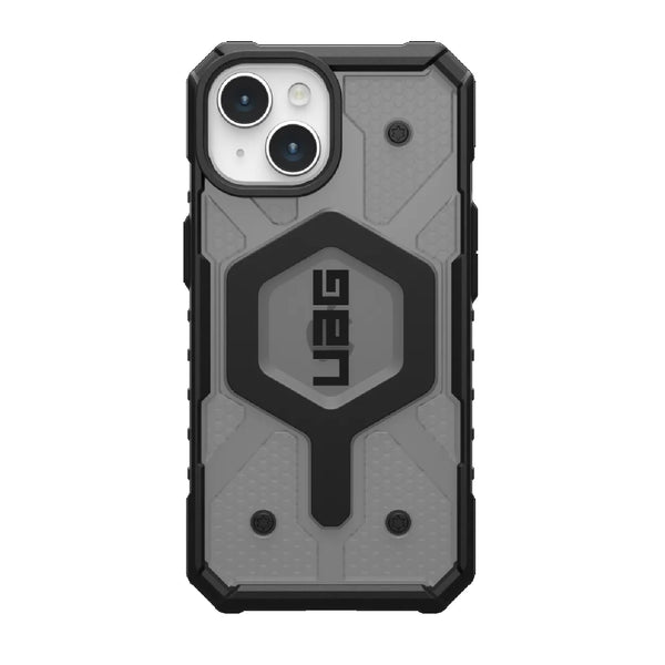 UAG Pathfinder MagSafe Apple iPhone 15 (6.1') Rugged Case - Ash (114358113131),18ft.Drop Protection (5.4M),Tactical Grip,Raised Screen Surround