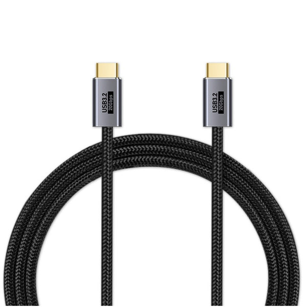Pisen Braided USB-C to USB-C (3.2 Gen2) Charge & Video (8K@64HZ) Cable (1M) Black,100W PD,5A,20Gbps,Laptop,Phones , iPad, Tablet & Other USB-C Device