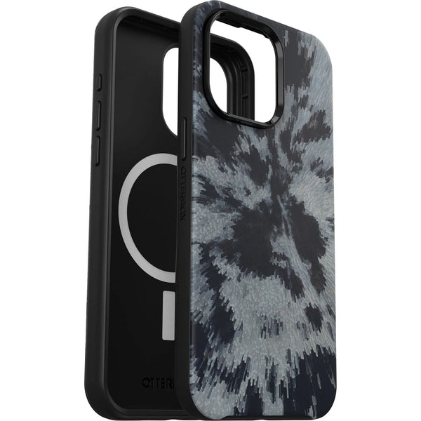 OtterBox Symmetry+ MagSafe Apple iPhone 15 Pro Max (6.7') Case Burnout Sky (Black) - (77-93389), Antimicrobial,DROP+ 3X Military Standard