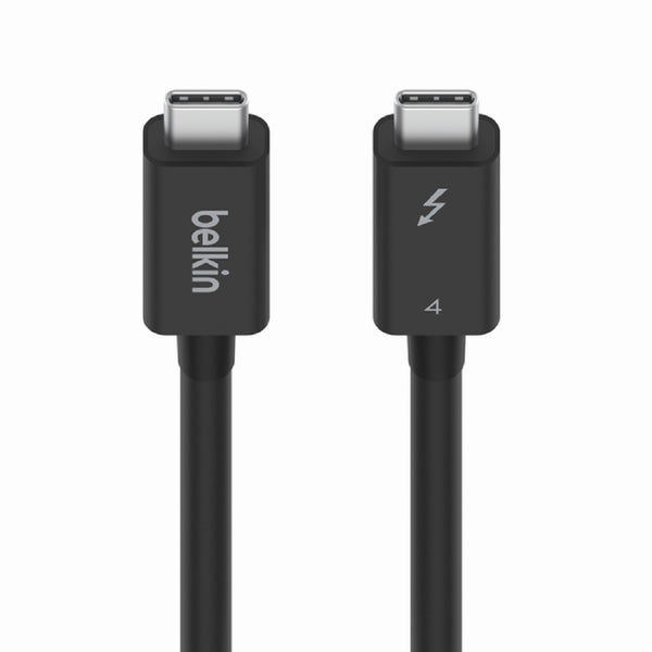 Belkin Connect Thunderbolt 4 Cable 1M Passive - Black (INZ003bt1MBK), 40Gbps, 100W Power Delivery, Thunderbolt 4 certified,Reversible Type-C Connector