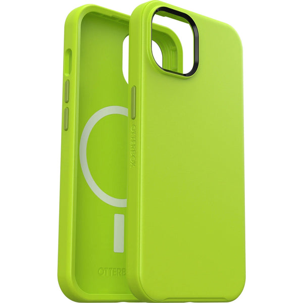 (LS) OtterBox Symmetry+ MagSafe Apple iPhone 14 / iPhone 13 Case Lime All Yours (Green) - (77-89032), Antimicrobial,DROP+ 3X Military Standard,Raised